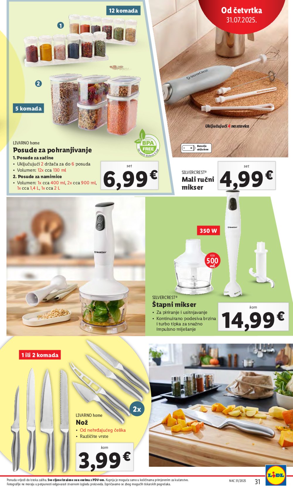 Lidl katalog Super ponuda od četvrtka 31.07. - 03.08.2025.