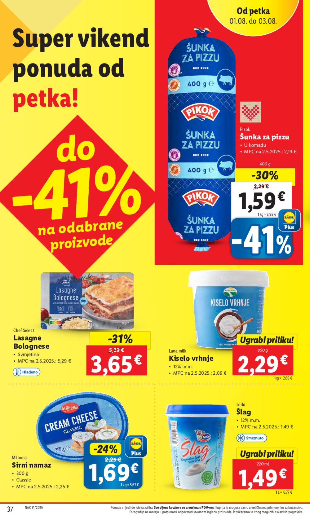 Lidl katalog Super ponuda od četvrtka 31.07. - 03.08.2025.