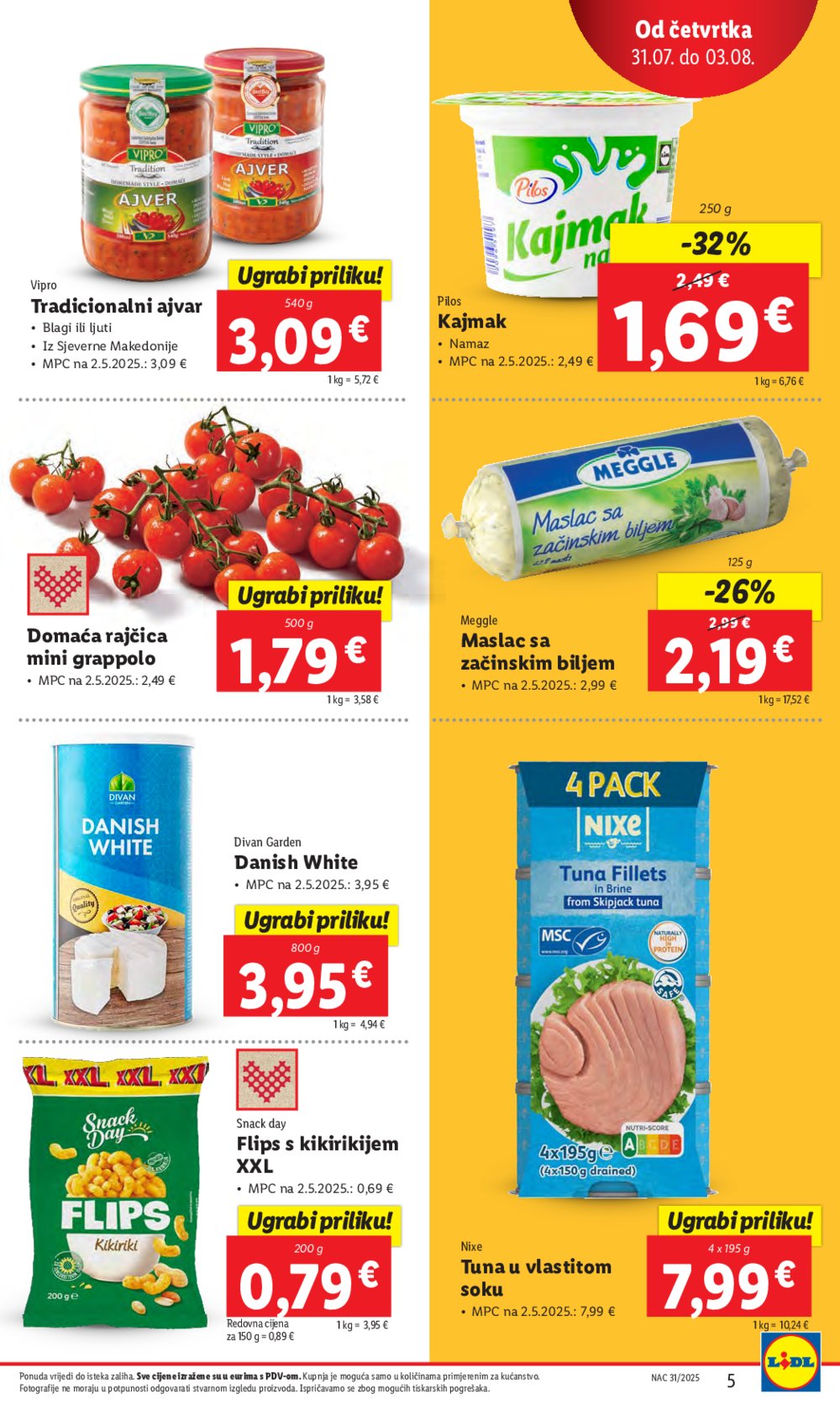 Lidl katalog Super ponuda od četvrtka 31.07. - 03.08.2025.