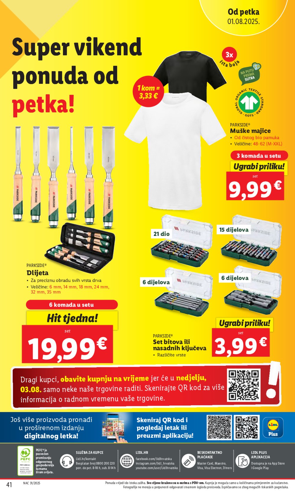 Lidl katalog Super ponuda od četvrtka 31.07. - 03.08.2025.