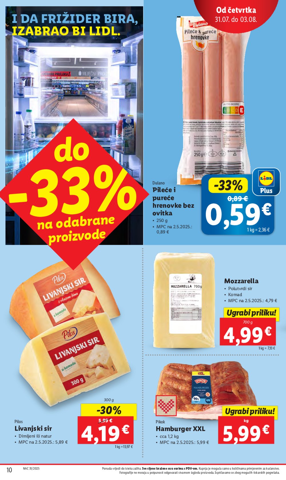 Lidl katalog Super ponuda od četvrtka 31.07. - 03.08.2025.