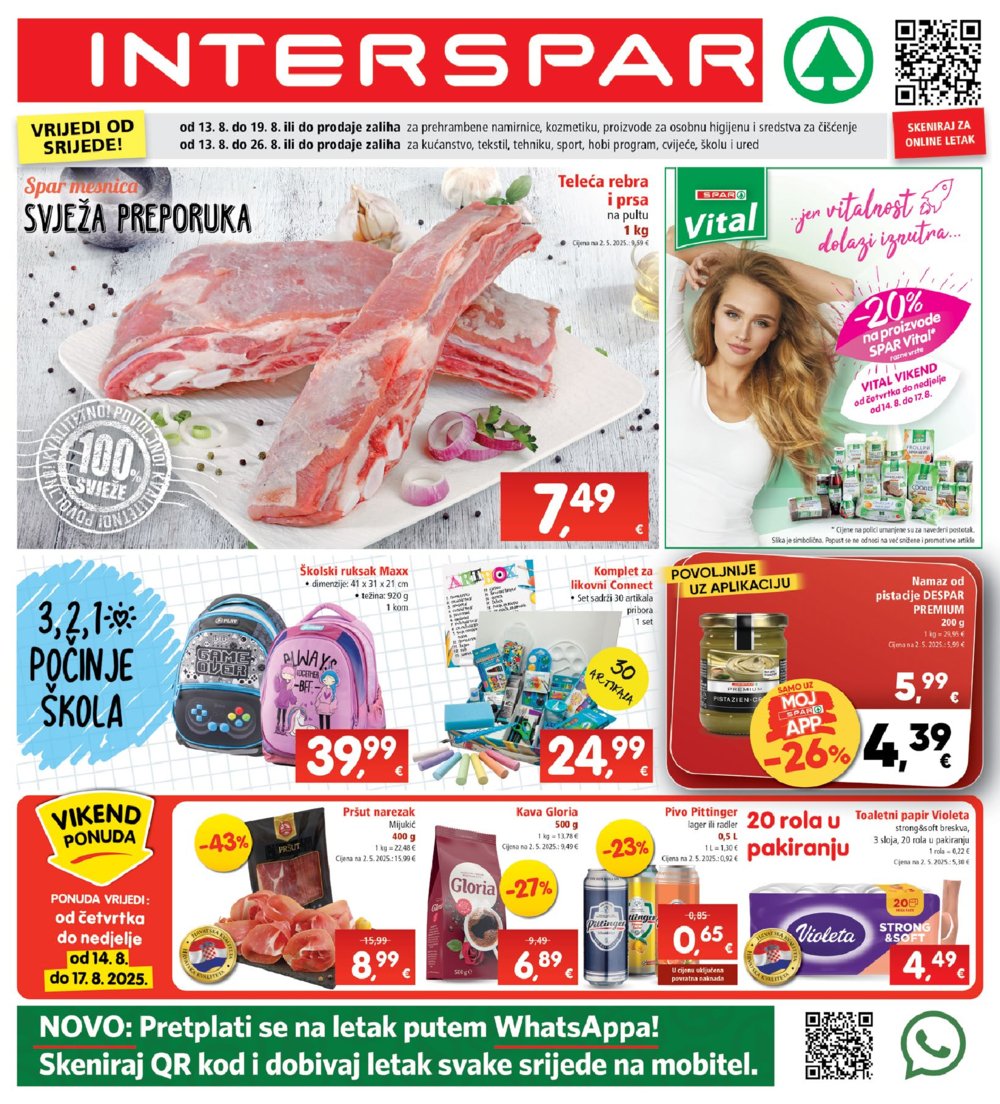 INTERSPAR katalog Akcija 13. 08. - 19. 08. 2025.