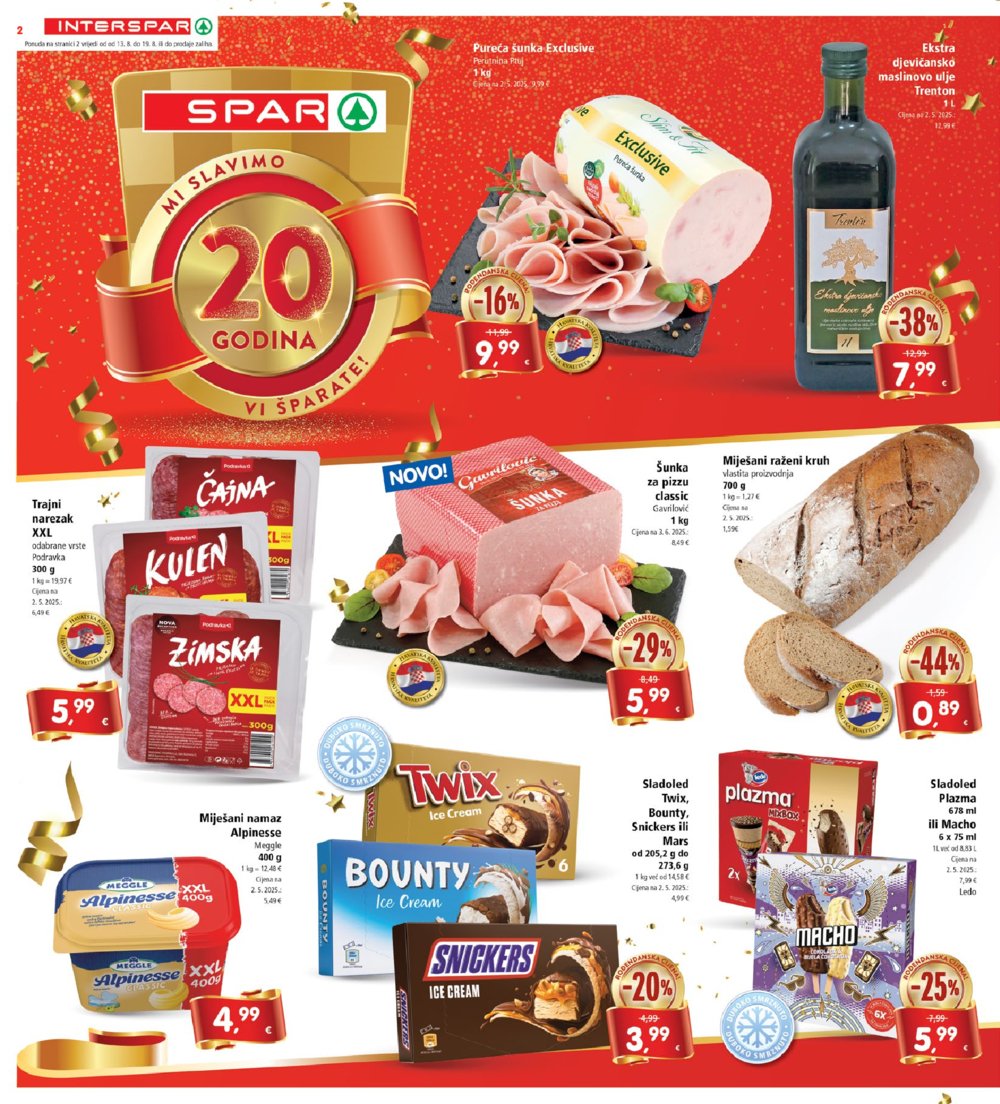 INTERSPAR katalog Akcija 13. 08. - 19. 08. 2025.