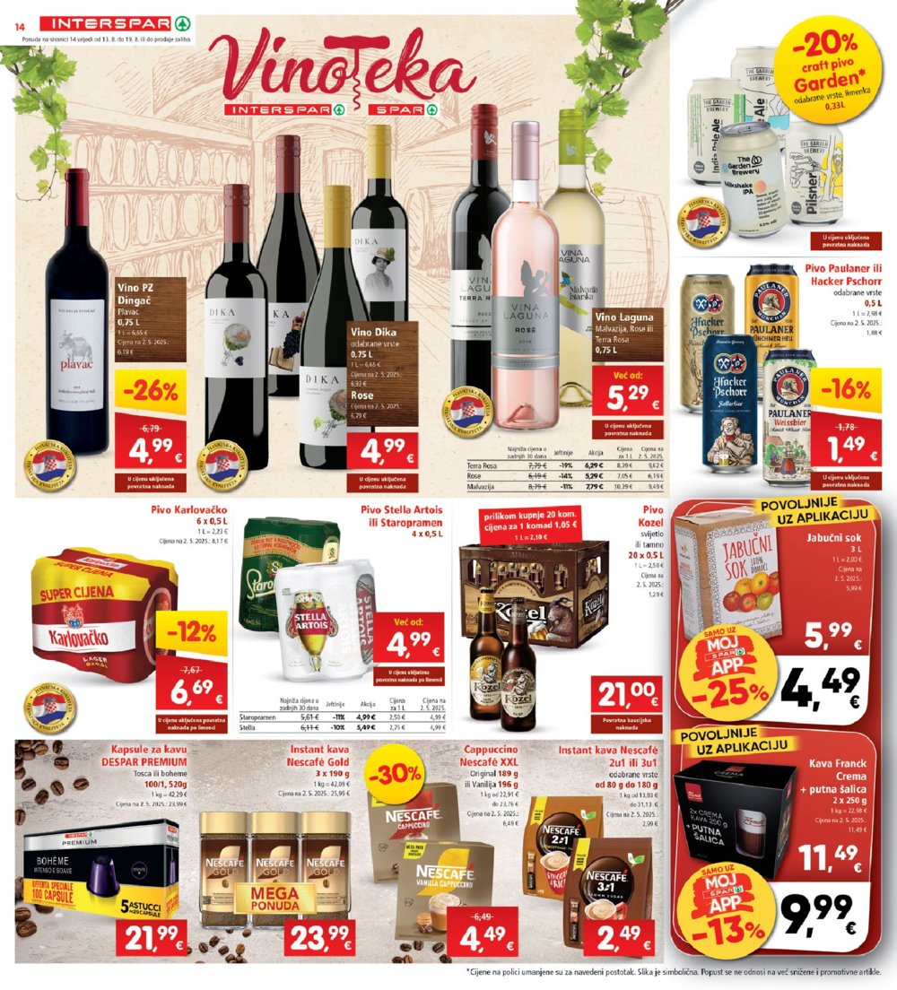 INTERSPAR katalog Akcija 13. 08. - 19. 08. 2025.