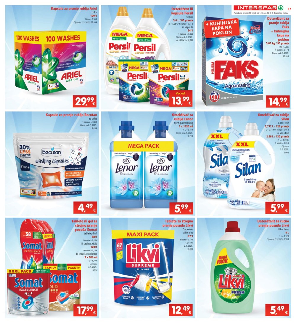 INTERSPAR katalog Akcija 13. 08. - 19. 08. 2025.