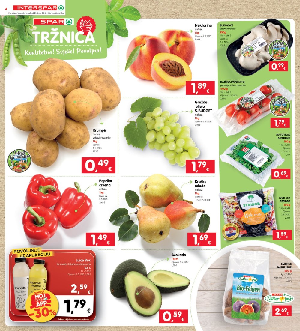 INTERSPAR katalog Akcija 13. 08. - 19. 08. 2025.
