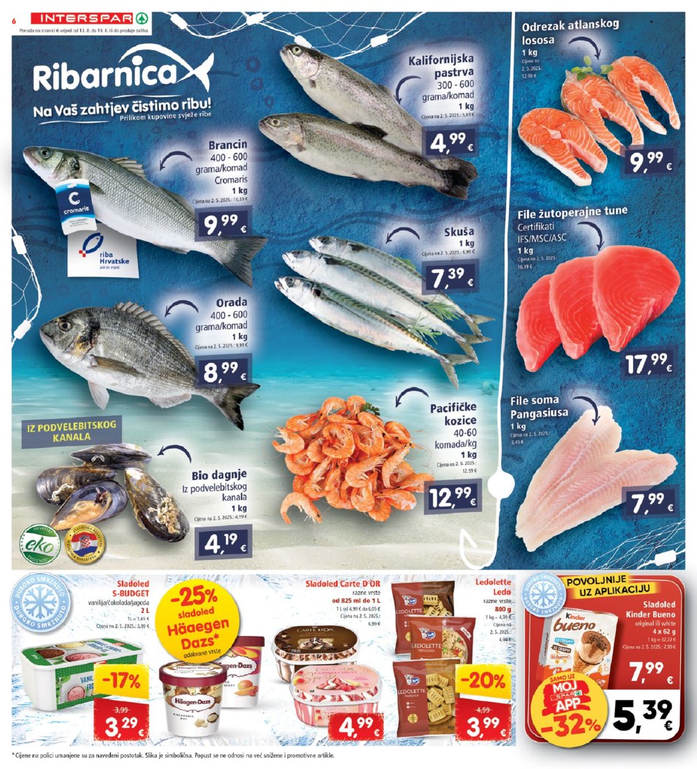 INTERSPAR katalog Akcija 13. 08. - 19. 08. 2025.