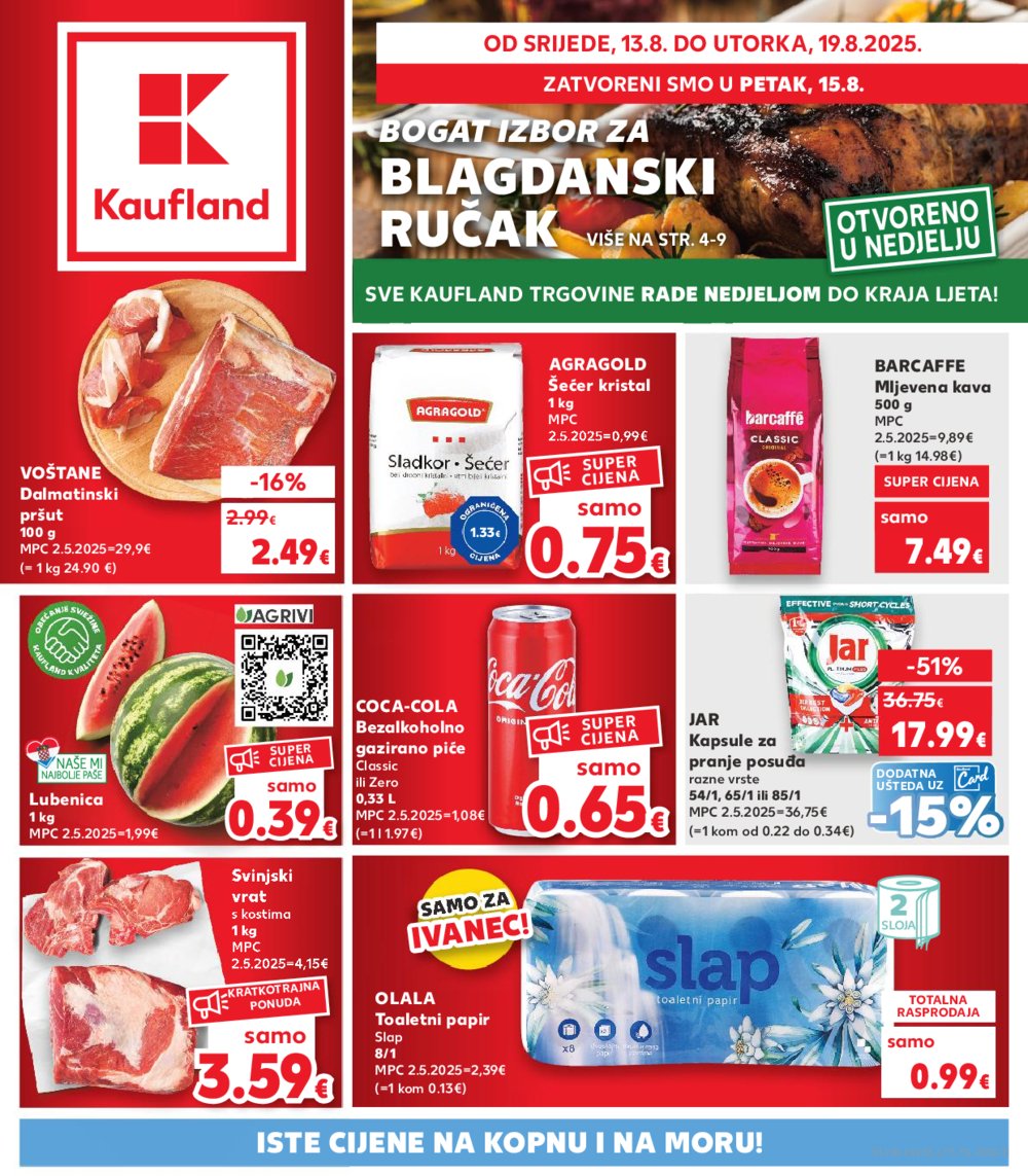 Kaufland katalog Akcija 13. 08. - 19. 08. 2025. Ivanec 