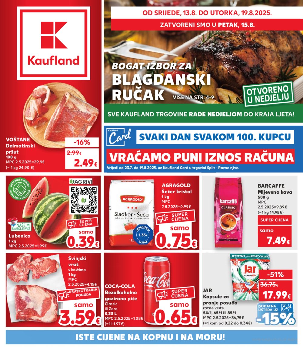 Kaufland katalog Akcija 13. 08. - 19. 08. 2025. Split