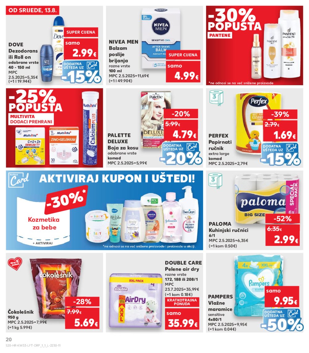Kaufland katalog Akcija 13. 08. - 19. 08. 2025. VG, Po, Ro, Vo, Vu, DS, Ma