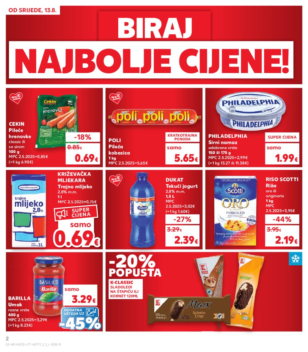 Kaufland katalog Akcija 13. 08. - 19. 08. 2025. Odabrane poslovnice