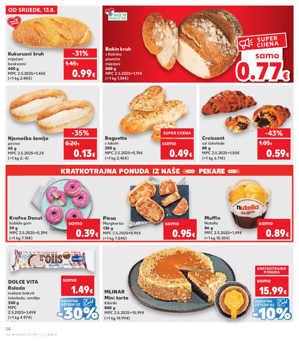 Kaufland katalog Akcija 13. 08. - 19. 08. 2025. Odabrane poslovnice