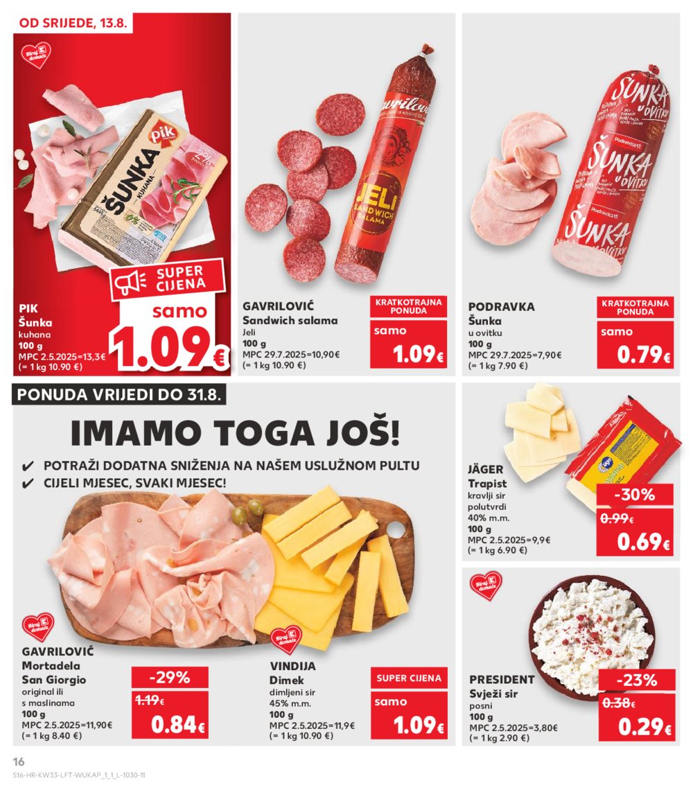 Kaufland katalog Akcija 13. 08. - 19. 08. 2025. Odabrane poslovnice