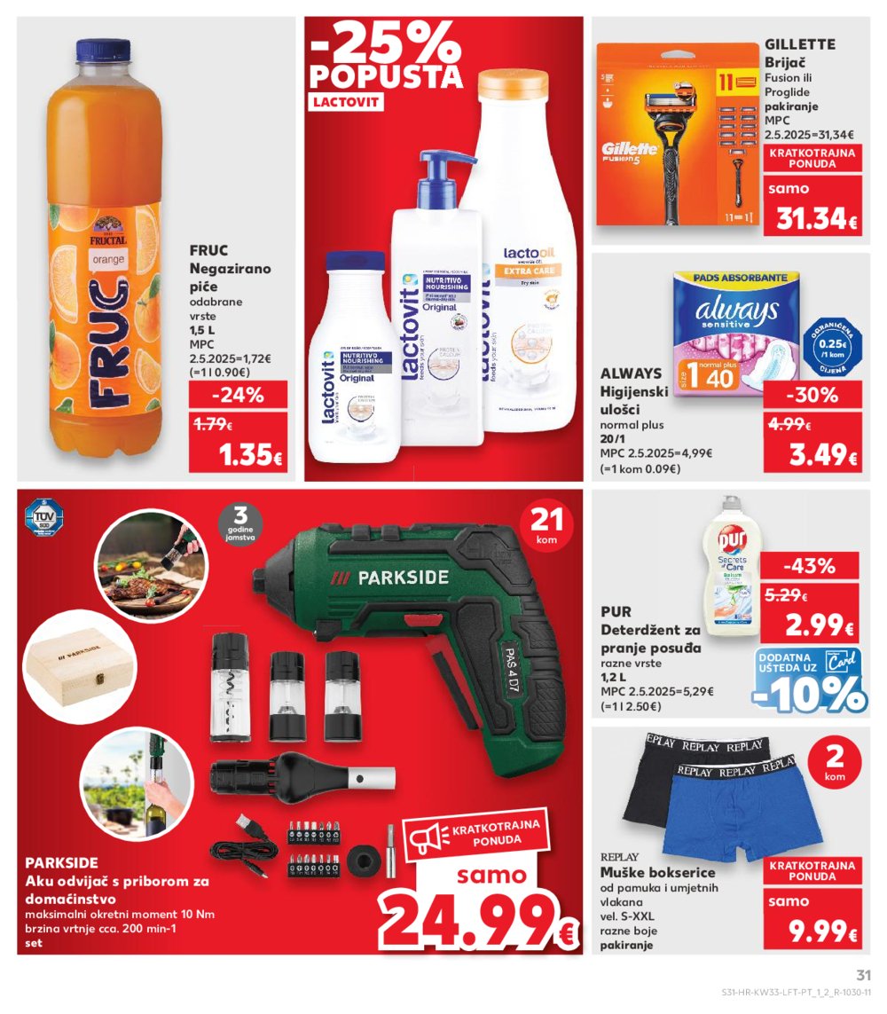 Kaufland katalog Akcija 13. 08. - 19. 08. 2025. Odabrane poslovnice