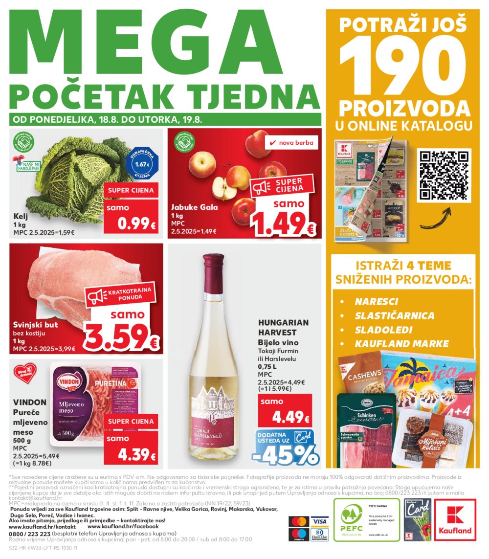 Kaufland katalog Akcija 13. 08. - 19. 08. 2025. Odabrane poslovnice