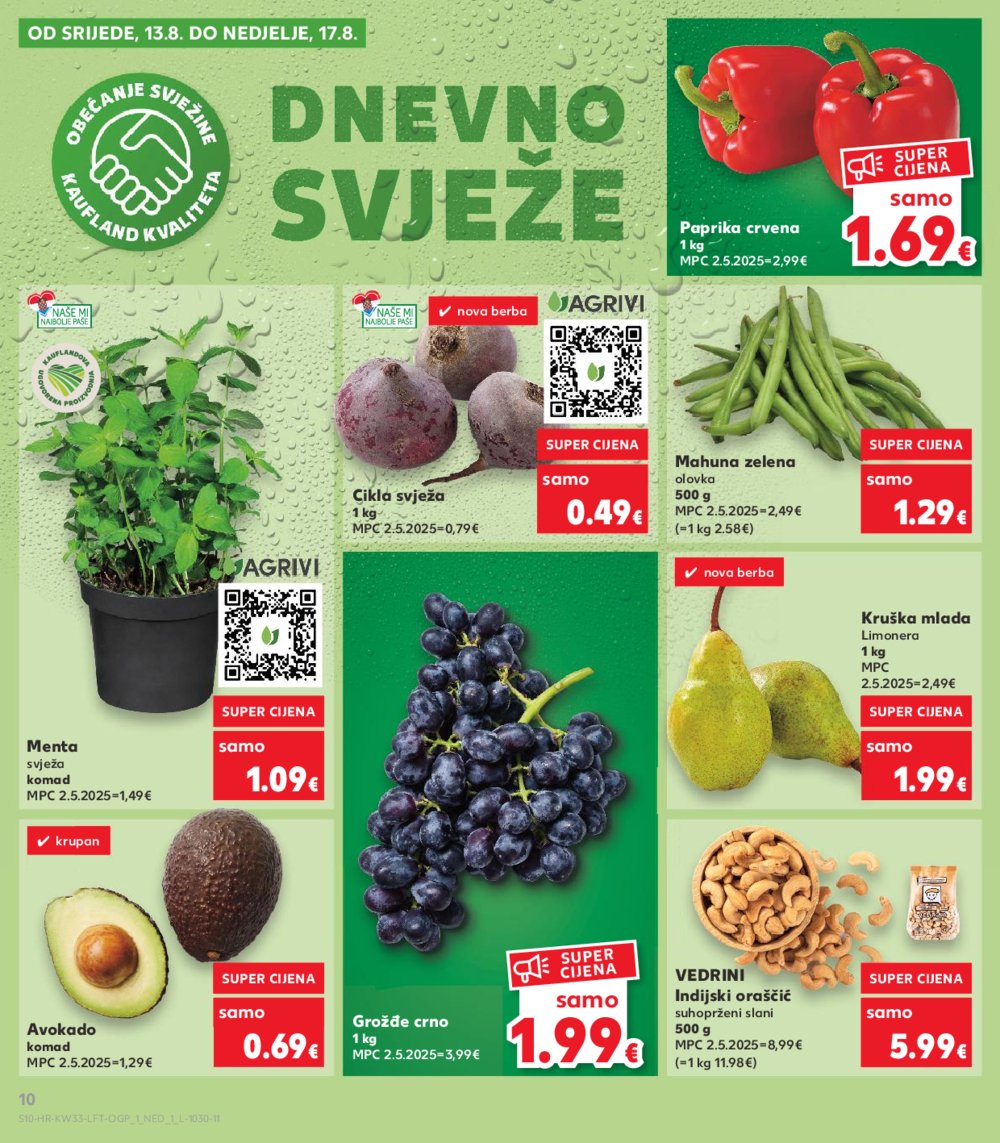 Kaufland katalog Akcija 13. 08. - 19. 08. 2025. Odabrane poslovnice