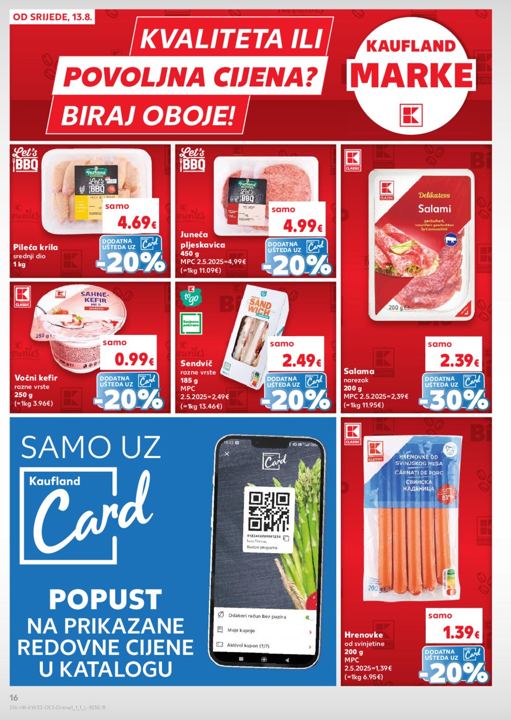 Kaufland katalog Kaufland marke 13.08.-19.08.2025. Odabrane poslovnice