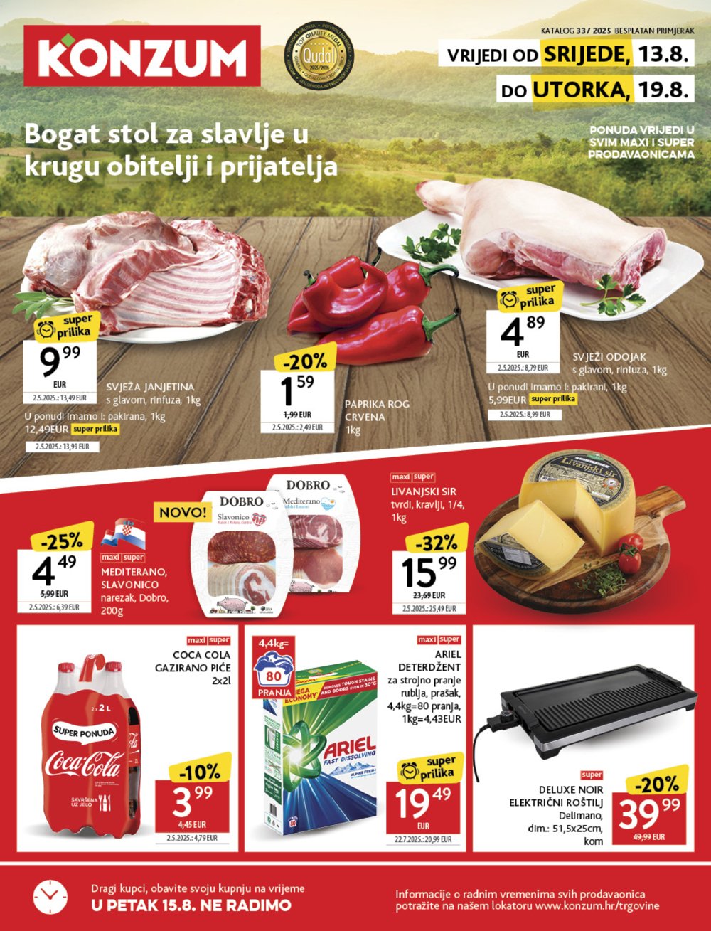 Konzum katalog Akcija 13.08. - 19. 08. 2025.