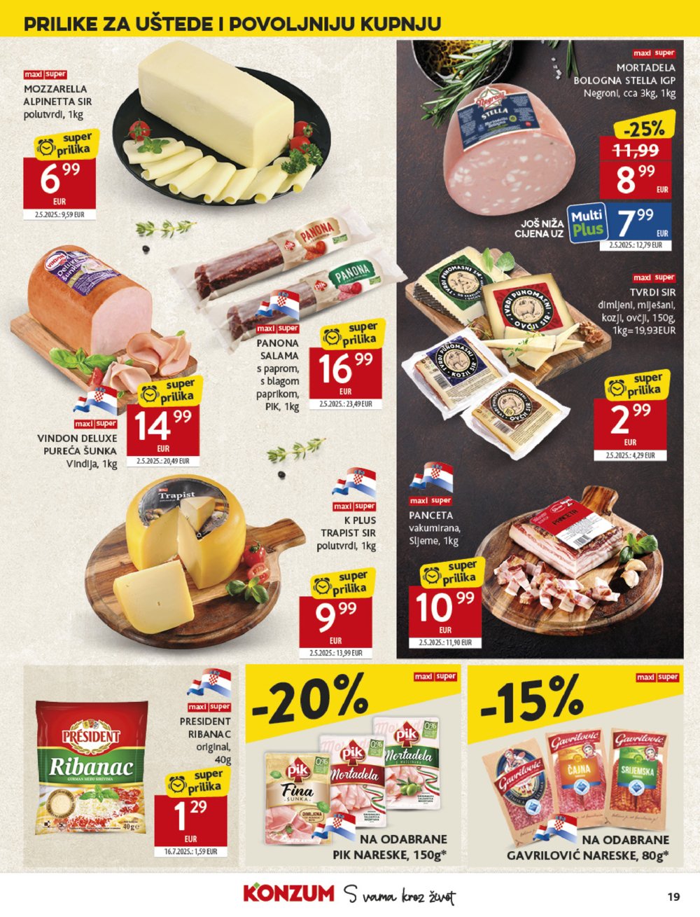 Konzum katalog Akcija 13.08. - 19. 08. 2025.