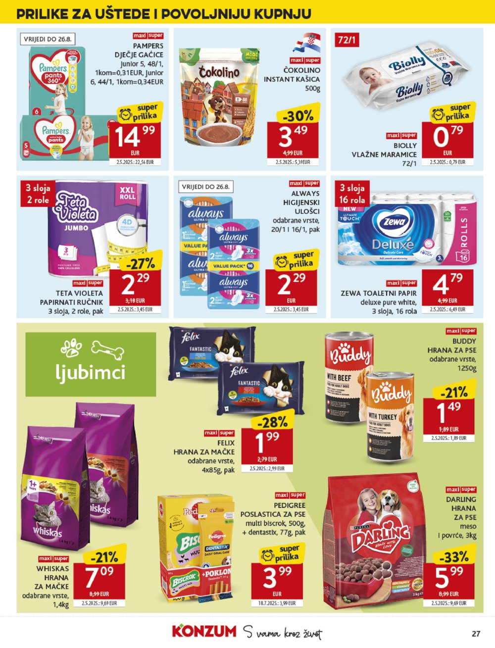 Konzum katalog Akcija 13.08. - 19. 08. 2025.