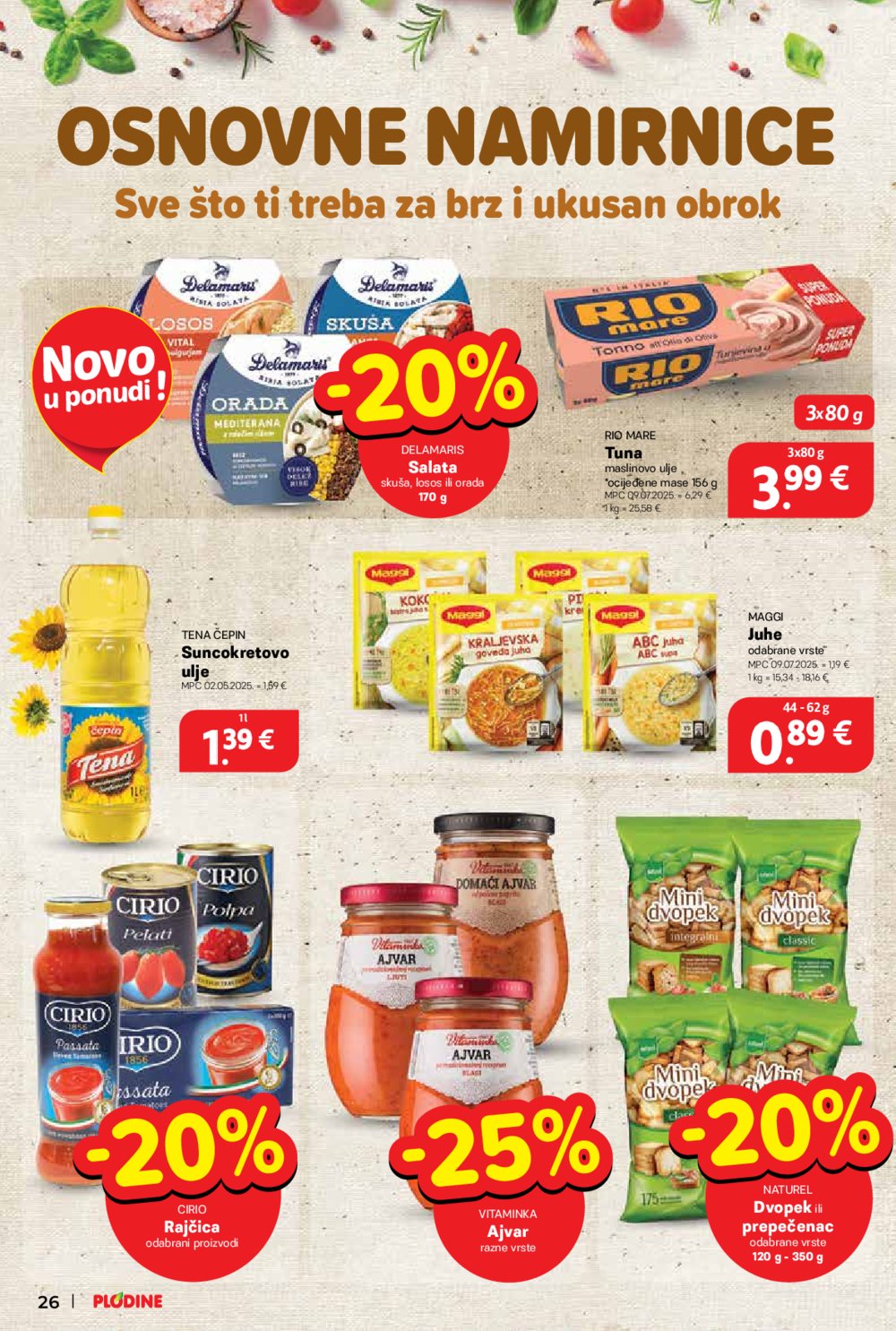 Plodine katalog Akcija 13. 08. - 19. 08. 2025.