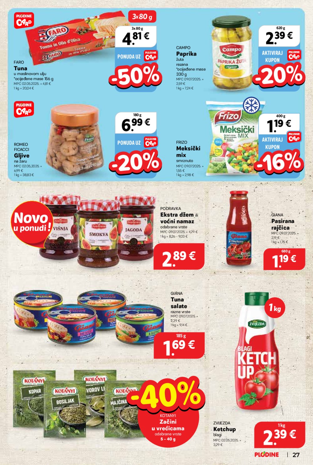 Plodine katalog Akcija 13. 08. - 19. 08. 2025.
