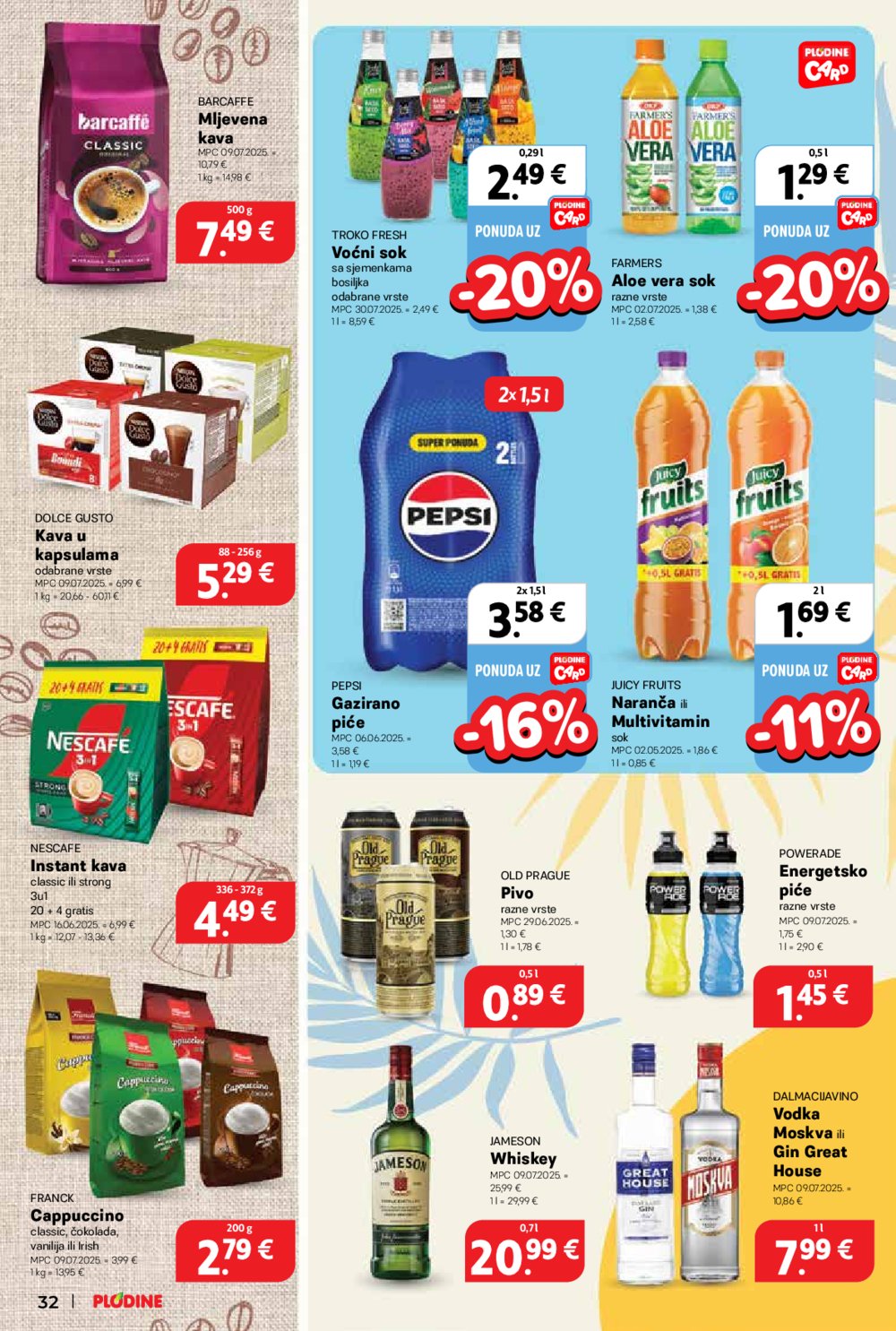 Plodine katalog Akcija 13. 08. - 19. 08. 2025.