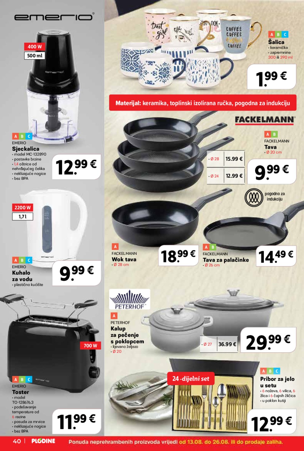 Plodine katalog Akcija 13. 08. - 19. 08. 2025.