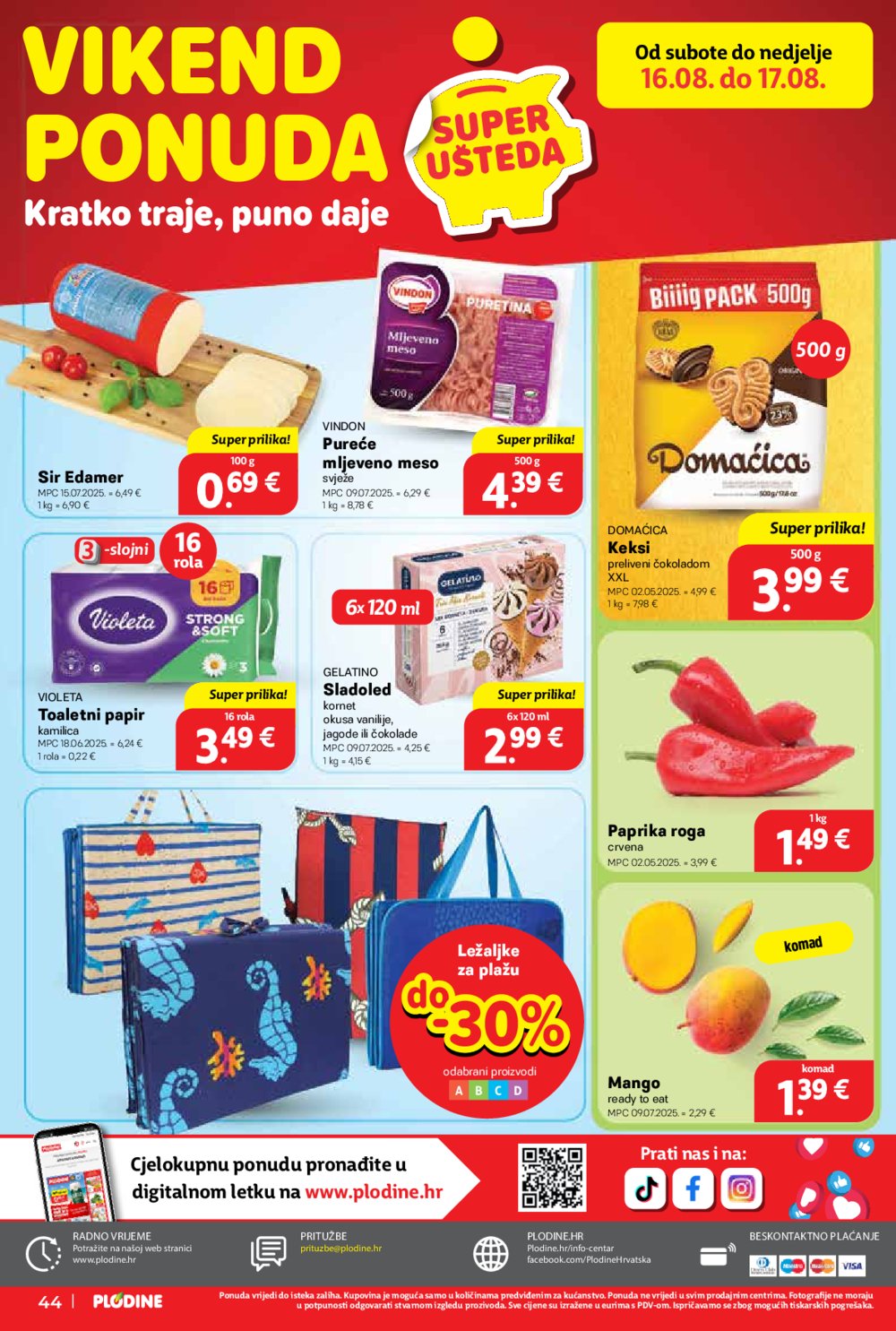 Plodine katalog Akcija 13. 08. - 19. 08. 2025.