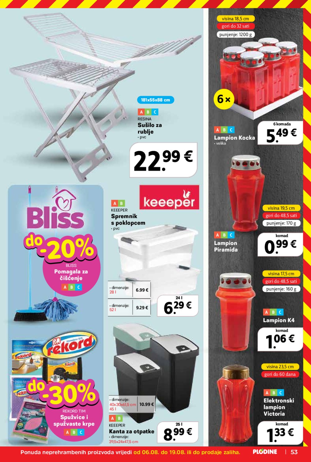 Plodine katalog Akcija 13. 08. - 19. 08. 2025.