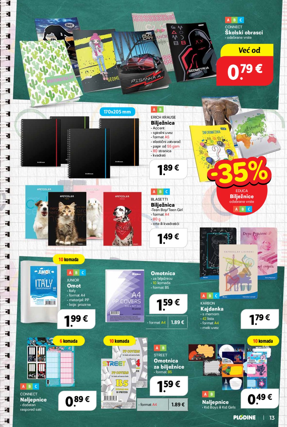Plodine katalog Škola 13. 08. - 23. 09. 2025.