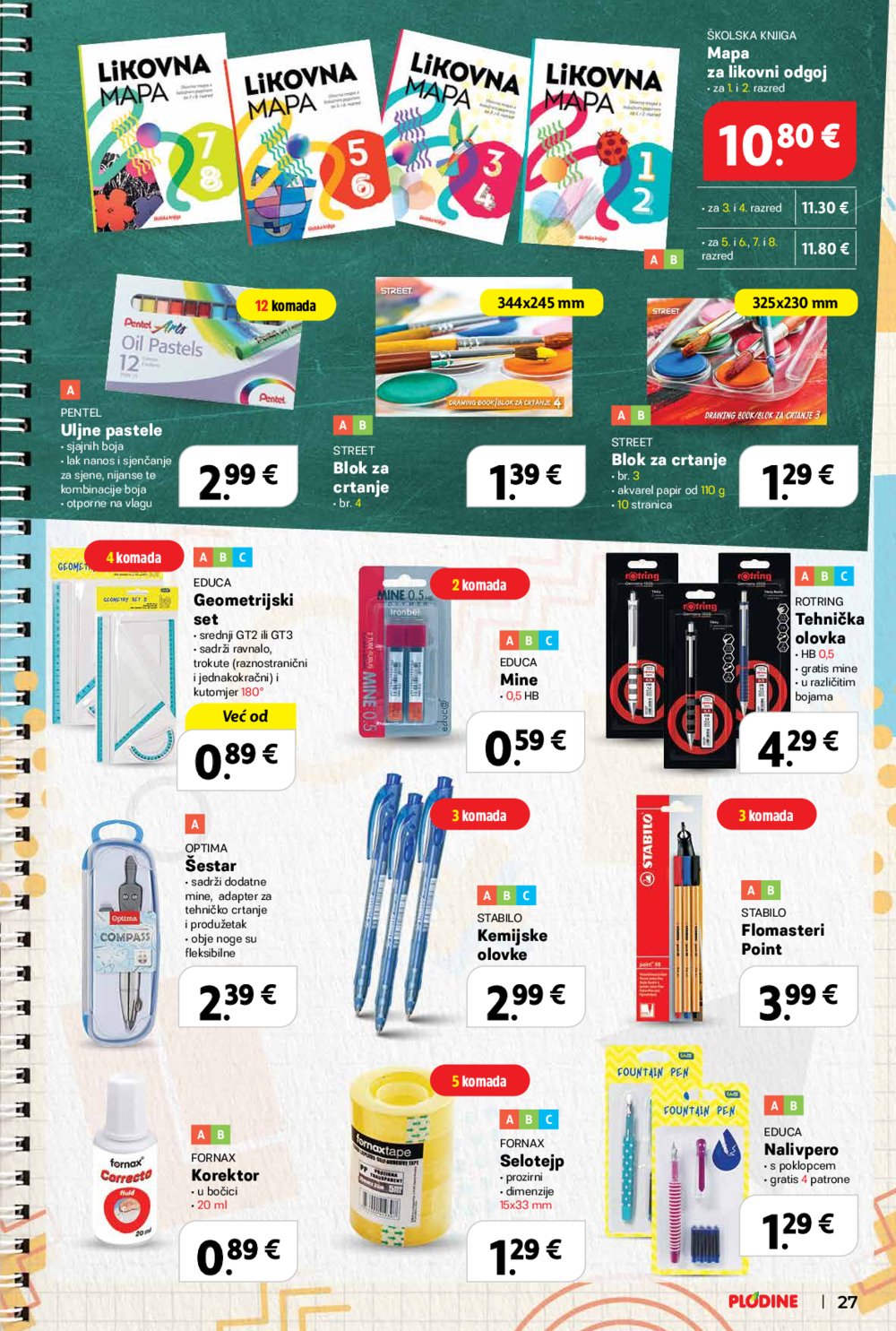 Plodine katalog Škola 13. 08. - 23. 09. 2025.