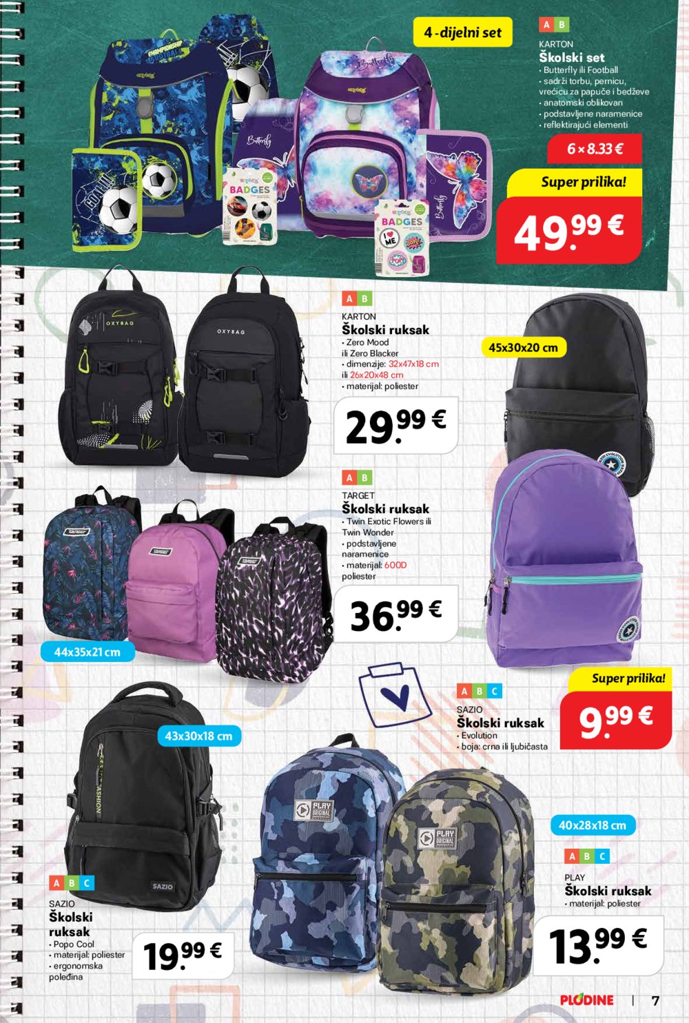 Plodine katalog Škola 13. 08. - 23. 09. 2025.