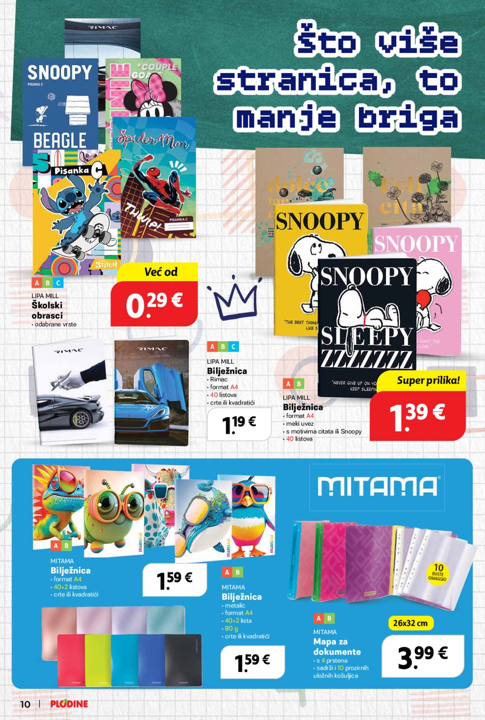 Plodine katalog Škola 13. 08. - 23. 09. 2025.