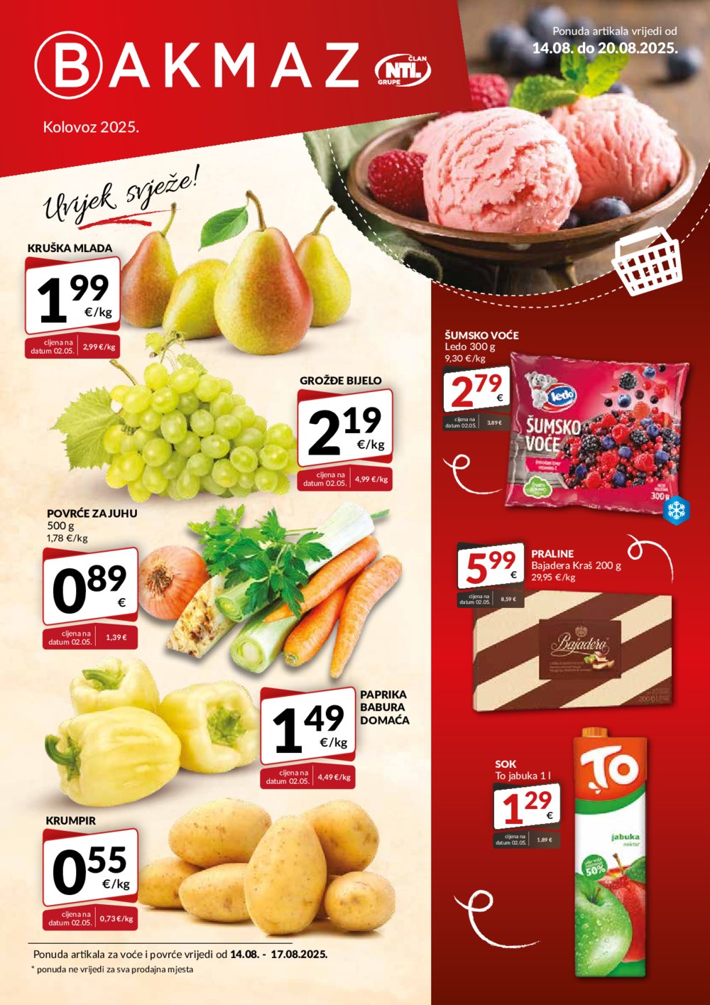 Bakmaz katalog Akcija 14.08.-20.08.2025.
