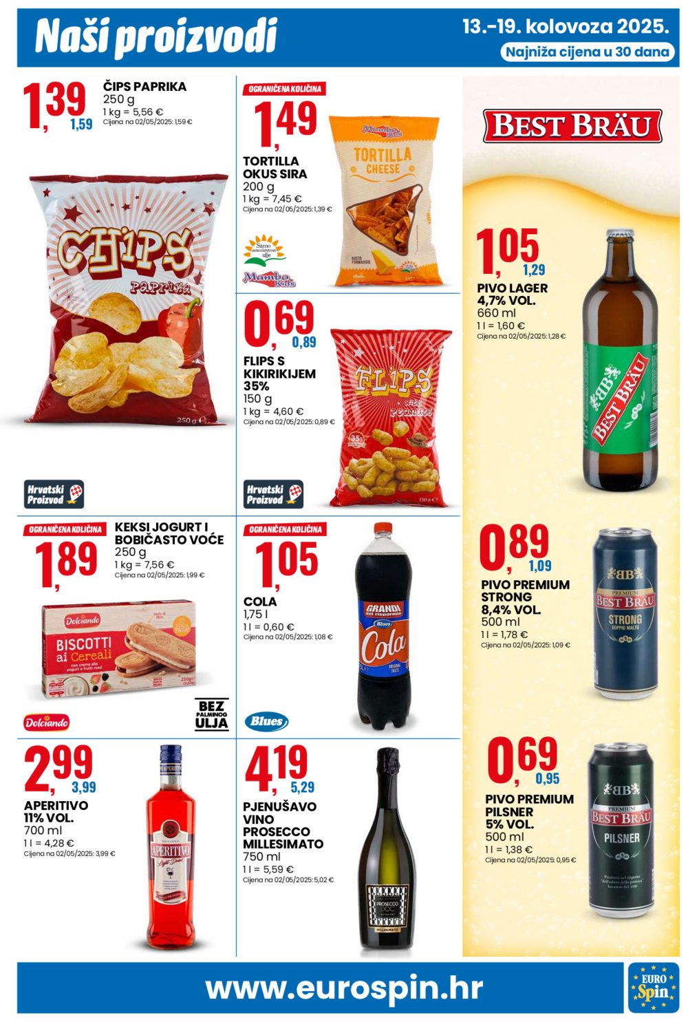 Eurospin katalog Akcija 13.08.-19.08.2025.