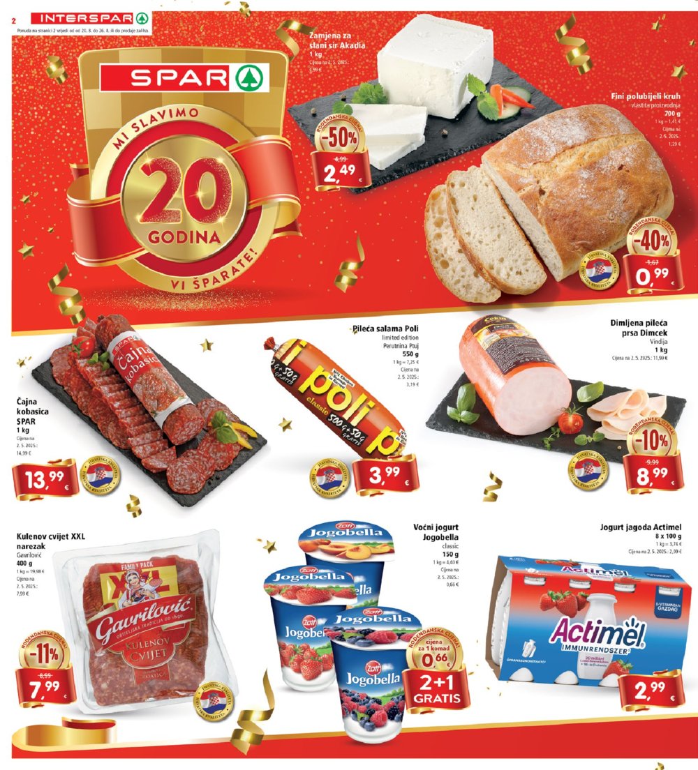 INTERSPAR katalog Akcija 20.08.-26.08.2025.