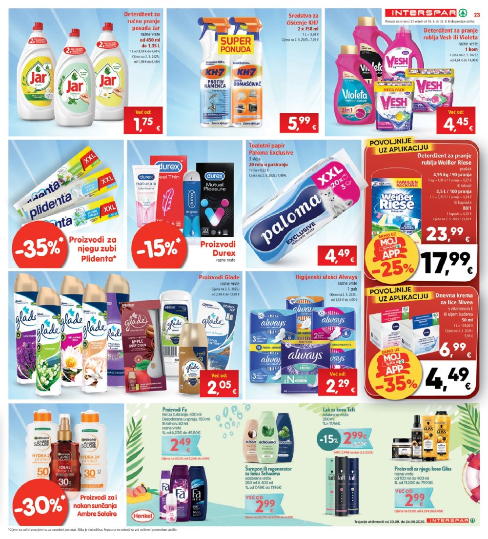 INTERSPAR katalog Akcija 20.08.-26.08.2025.