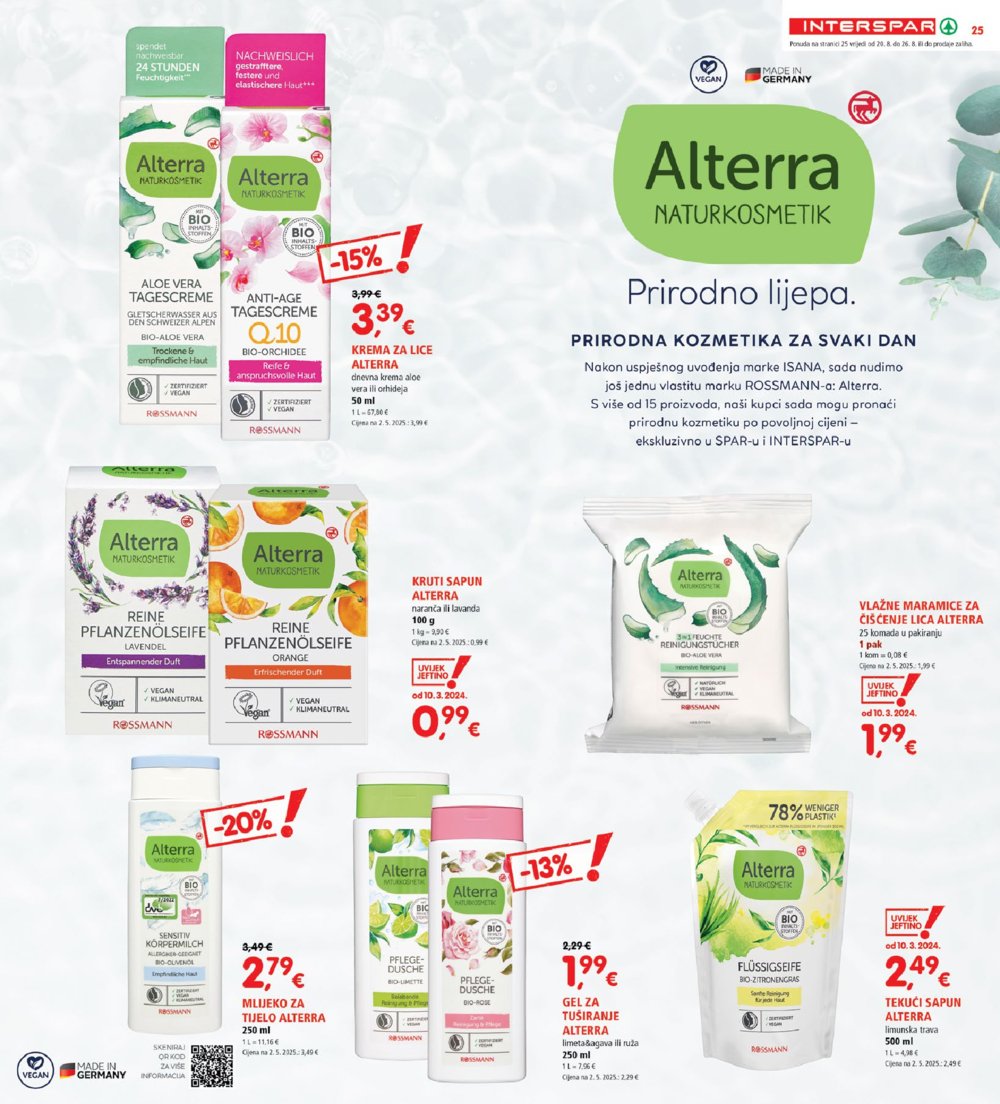 INTERSPAR katalog Akcija 20.08.-26.08.2025.
