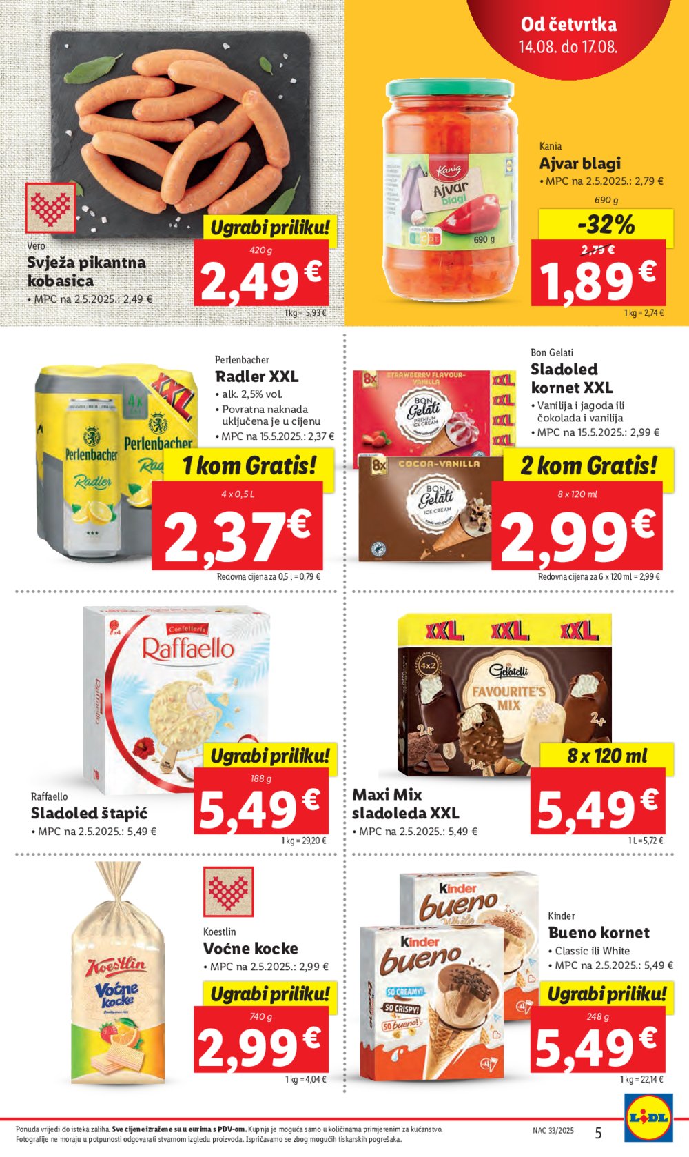 Lidl Super ponuda od četvrtka 14.08. - 17.08.2025.