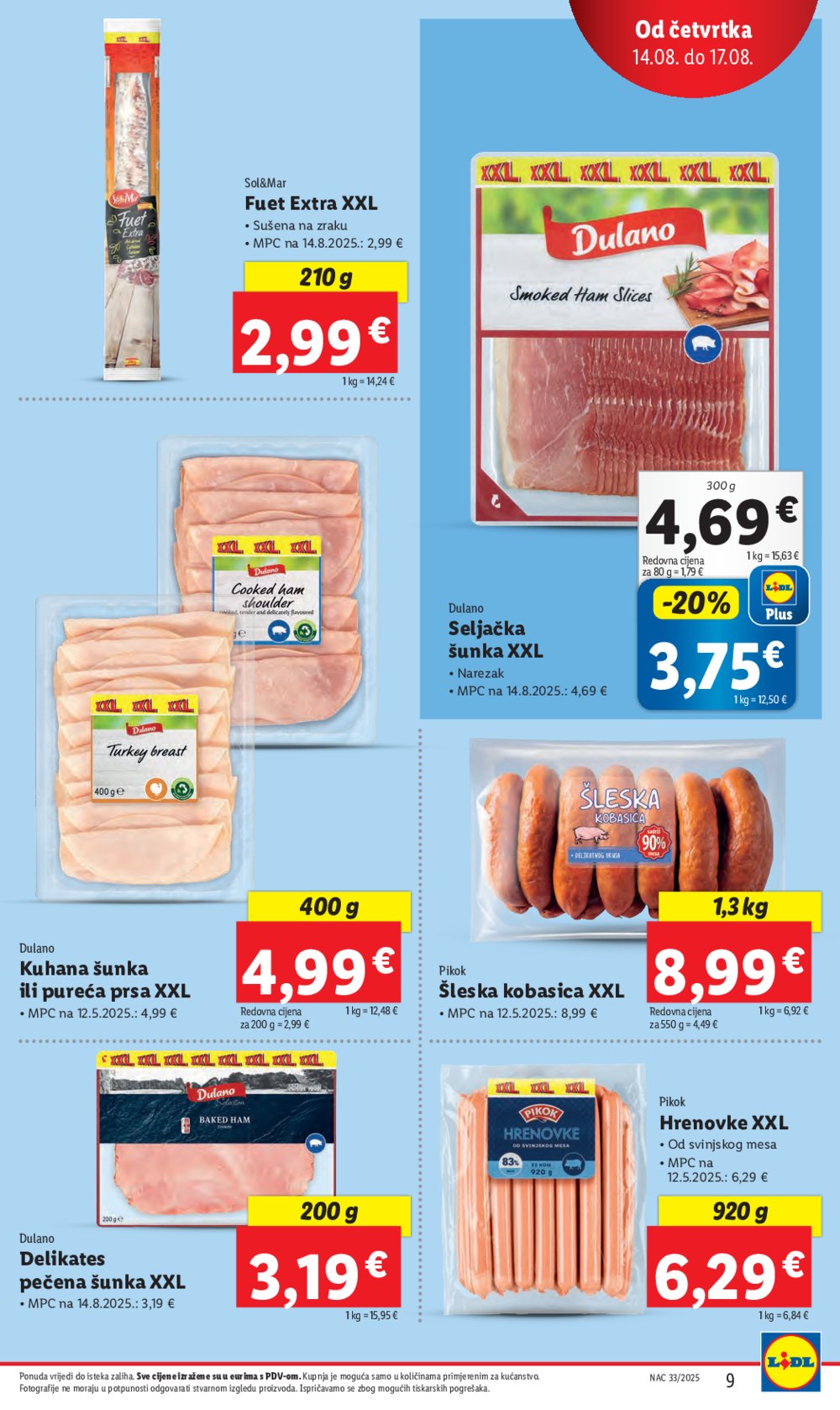 Lidl Super ponuda od četvrtka 14.08. - 17.08.2025.