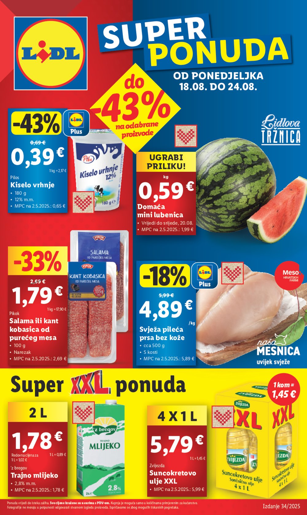Lidl Super ponuda od ponedjeljka 18.08.-24.08.2025.