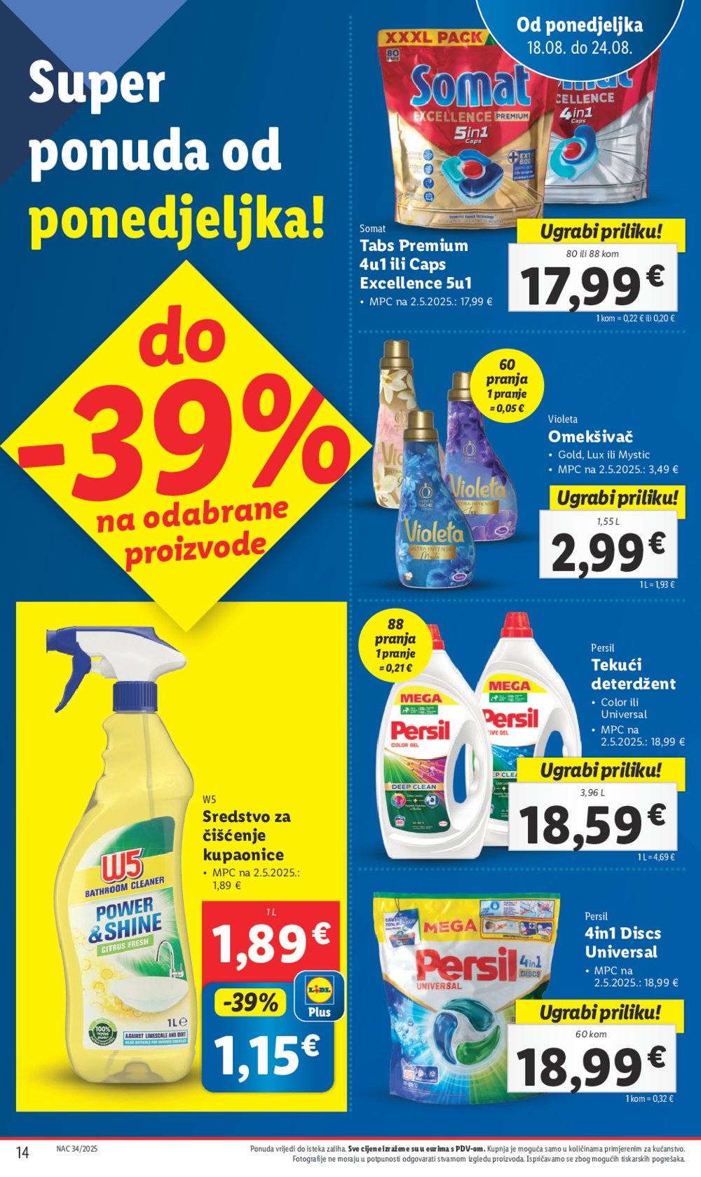 Lidl Super ponuda od ponedjeljka 18.08.-24.08.2025.
