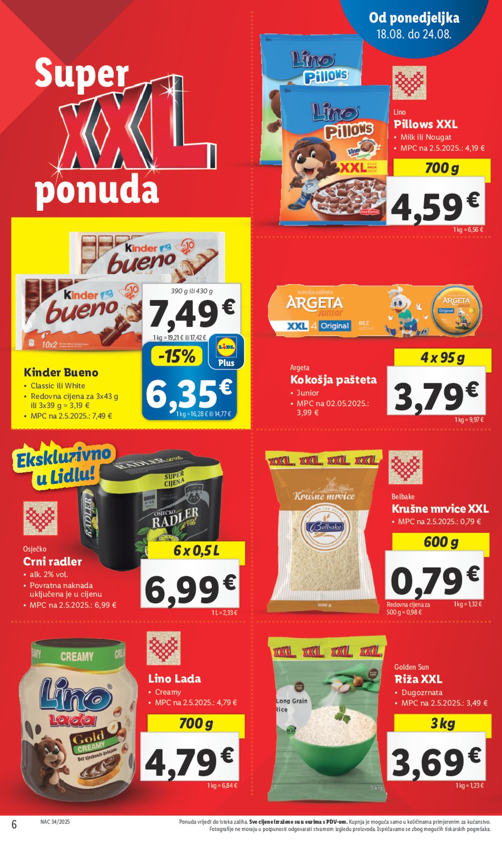 Lidl Super ponuda od ponedjeljka 18.08.-24.08.2025.