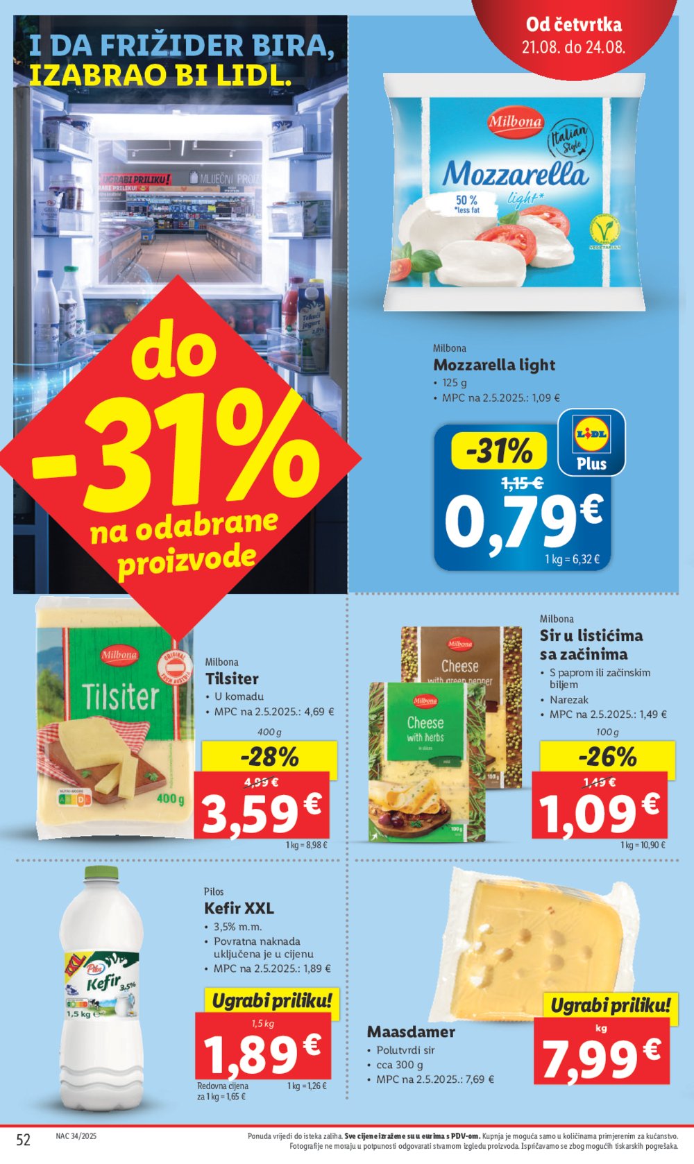 Lidl Super ponuda od ponedjeljka 18.08.-24.08.2025.