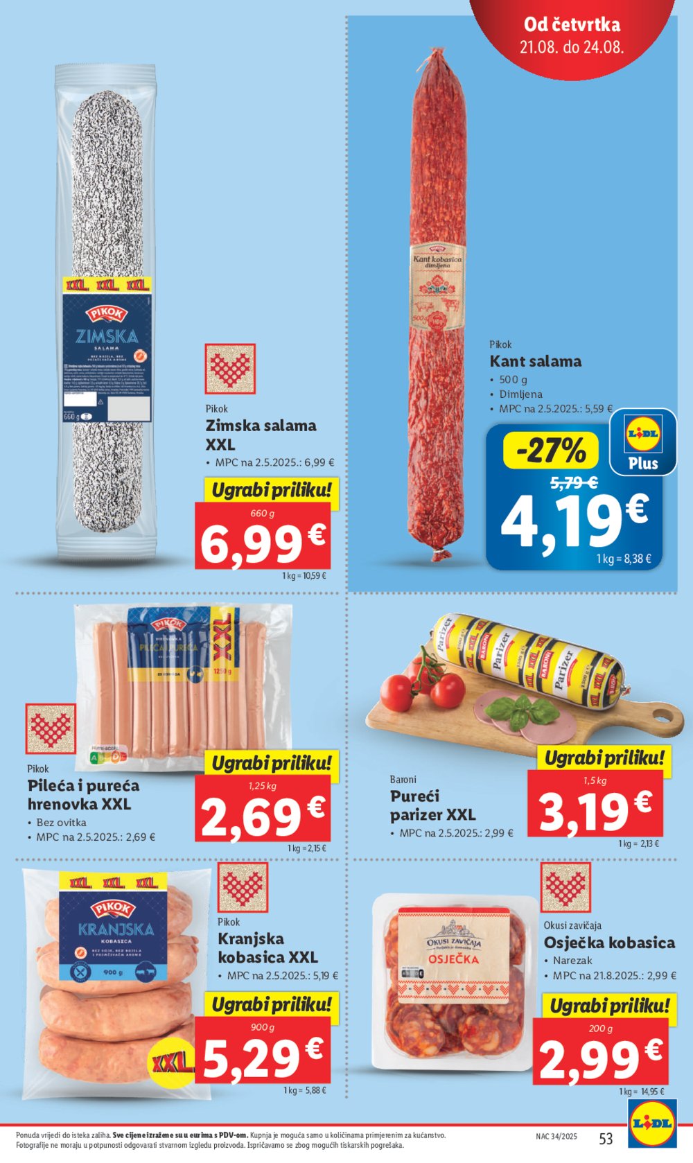 Lidl Super ponuda od ponedjeljka 18.08.-24.08.2025.