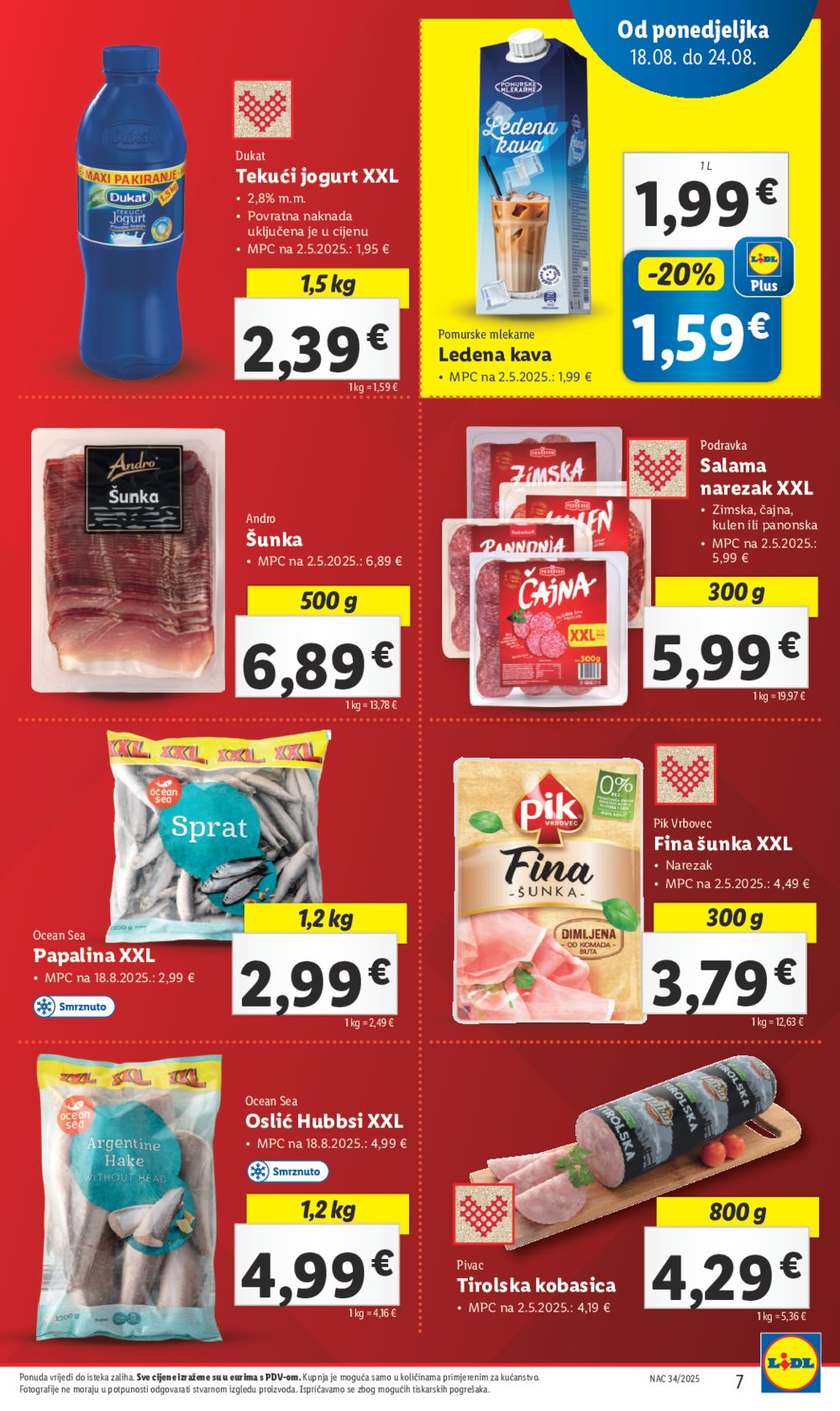 Lidl Super ponuda od ponedjeljka 18.08.-24.08.2025.