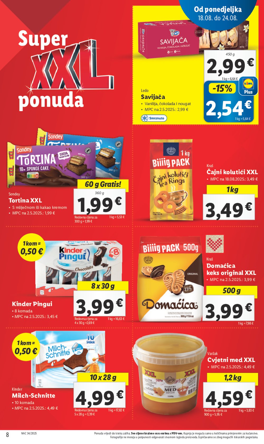 Lidl Super ponuda od ponedjeljka 18.08.-24.08.2025.
