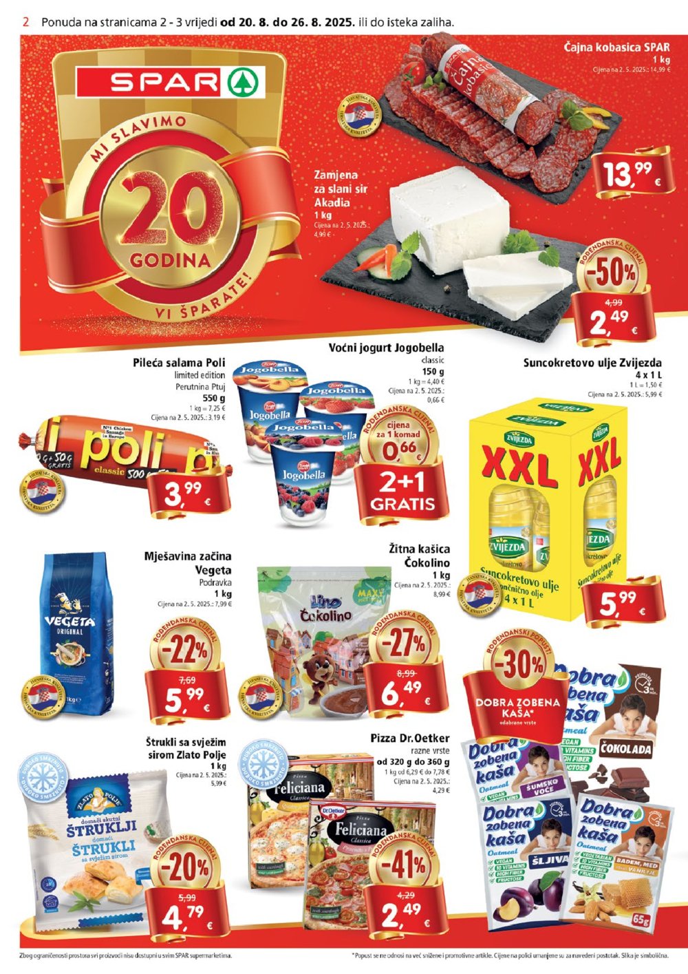 SPAR katalog Akcija 20.08.-26.08.2025.