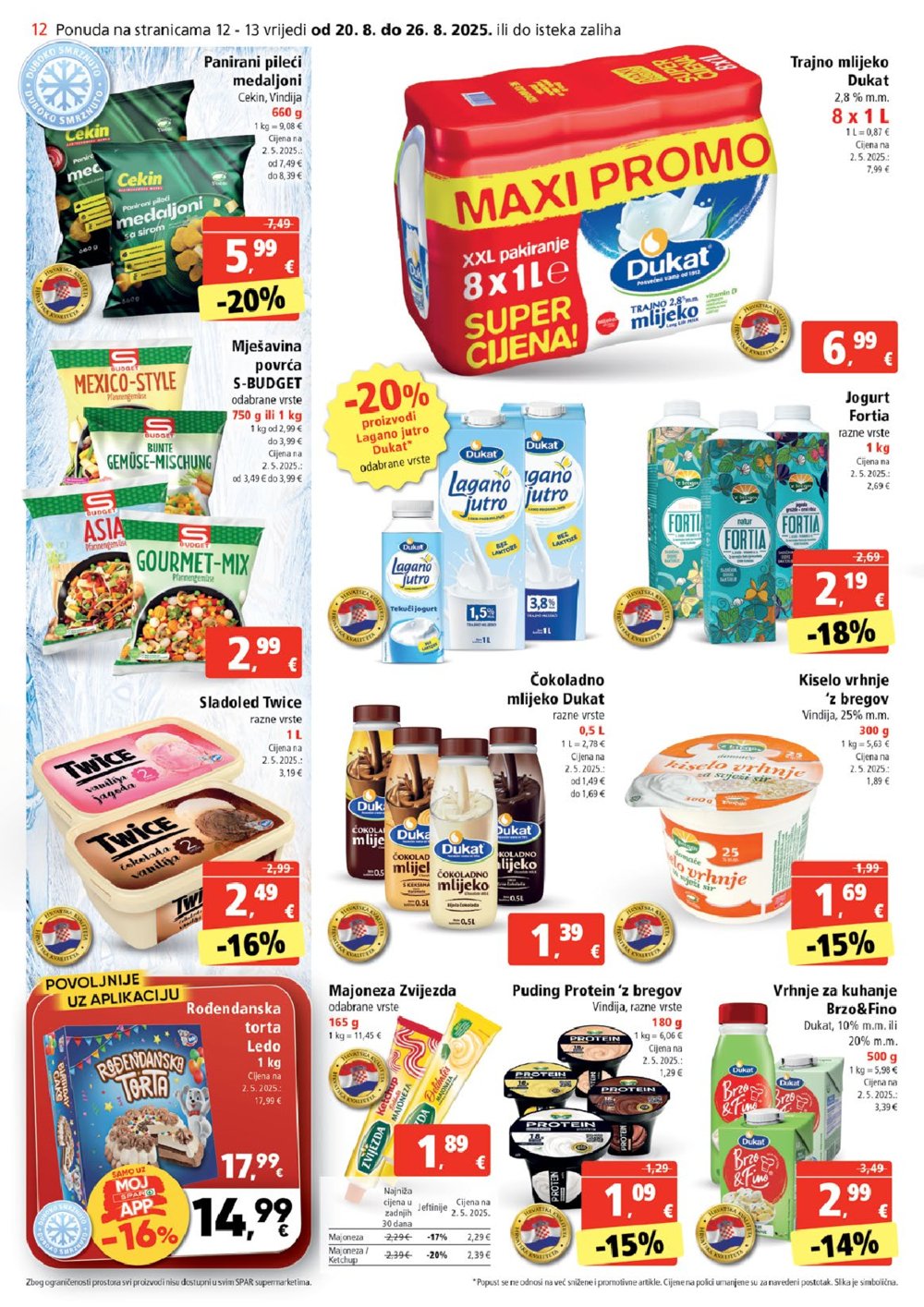 SPAR katalog Akcija 20.08.-26.08.2025.